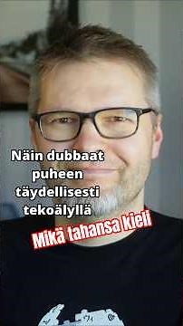 Näin hyvältä tekoälyn dubbaus kuulostaa #tekoäly #dubbaus