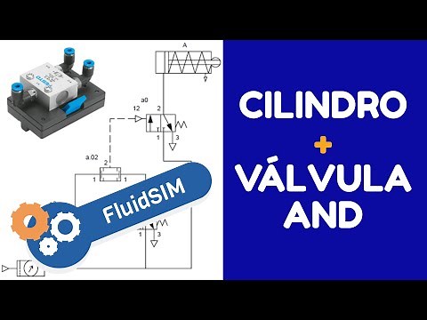 Cilindro + Válvula de Simultaneidad (AND) - FluidSIM