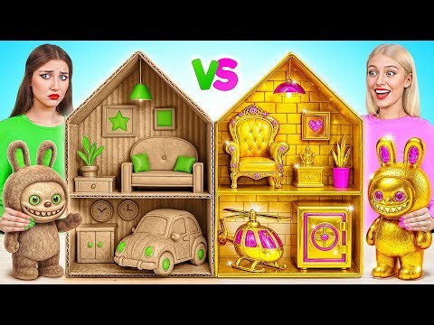 We Build Amazing Doll House for Labubu | Rich vs Broke Challenge by Multi DO Smile
