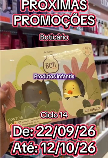 Próximas promoções da Boticário ciclo 14 que vai se iniciar no dia 21 de setembro e vai até 12 de outubro. Neste vídeo trago produtos infantis. #boticario #perfume #diadascrianças #bab #fyp