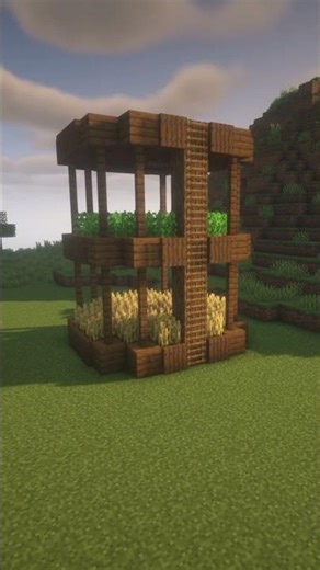 Minecraft Tower Farm 🌽 Efficient & Cozy Design 🌤️ #minecraftshorts #minecraft #minecraftbuilding