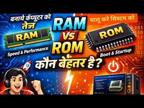 RAM क्या होती है और इसका क्या काम है|RAM और ROM में अंतर क्या है|कौन सी memory बेहतर है और क्यों