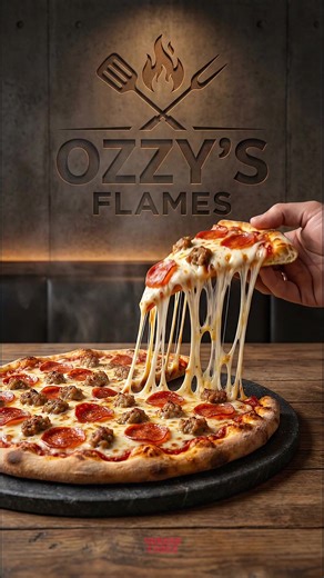 That cheese pull says everything 🍕🔥 #HungerCodes #OzzyFlames #PizzaLovers #CheesePull #FoodieApp