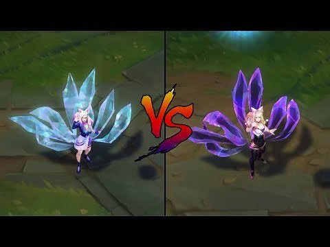 KDA ALL OUT Ahri vs KDA Ahri Skin Comparison
