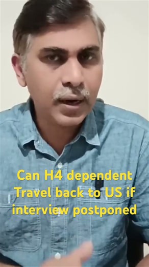 Can H4 dependent travel back to US if Visa interview postponed? #ytshorts #usa
