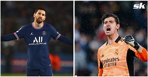 "A bit of playing with him on the line" - Thibaut Courtois explains how he was able to save Lionel Messi's penalty during PSG vs Real Madrid