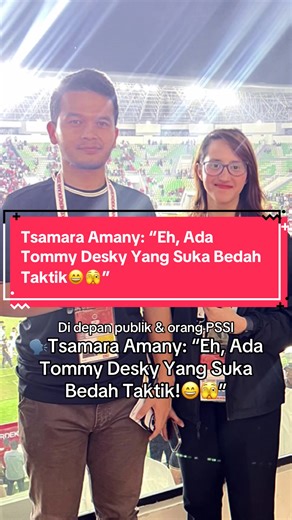 Awalnya cuma jadi tukang foto, karena teman ngefans bgt sama Tsamara Amany, tapi tiba-tiba ketahuan, kaget dong! Tsamara Amany: “Eh, ini Tommy Desky yang suka bedah taktik.😄” #tommydesky #taktik #tsamaraamany