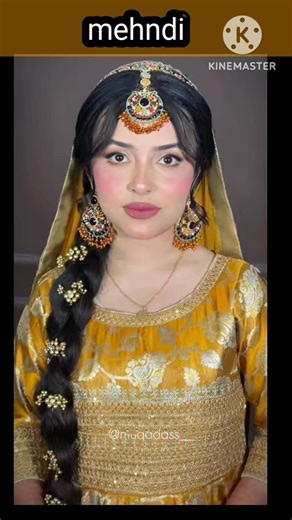 beautiful bridal makeup looks with jewellery and hairstyling ideas #shorts ‪@HarPalGeoOfficial‬