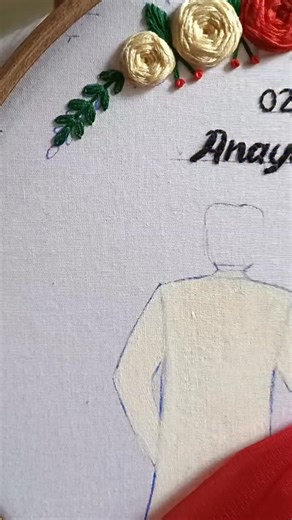 Hoop Art Embroidery Akanksha on Instagram: "Wedding embroidery gift / handmade gift DM to order #weddingembroideryhoop #weddinghoop #weddinggift"