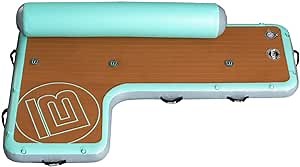 BOTE Aero Inflatable Hangout Suite Couch w/MAGNEPod, L Shape for Pool Lake Beach Float, Adults Kids Family Friendly, 8 Foot Classic Seafoam Multiple Styles