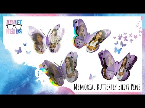 How to Make a Memorial Butterfly Shirt Pin | DIY Canva Template Tutorial”