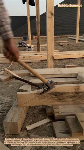 Sculpture précise : un marteau façonne un bord biseauté