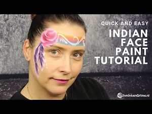 Indian Face Paint Tutorial | Quick Face Paint Tutorial | 2 Minute Face Paint