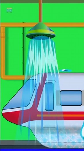 Monorail Car Wash Videos, Kids Fun Activities #shorts #carwash #vehiclevideos #viral