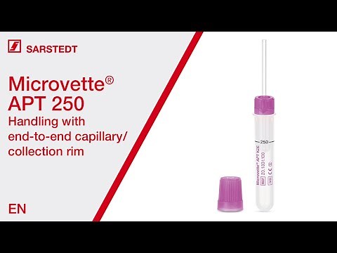Capillary blood collection: Handling the Microvette® APT 250 (ISO colour code)