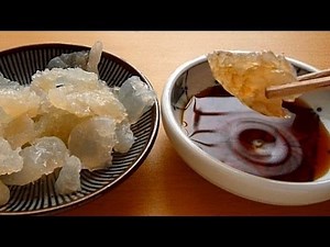 Eating Japanese food Sashimi "Jellyfish Sashimi" くらげ刺し身