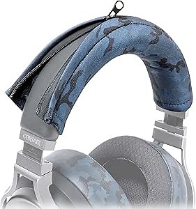 WC BandZ Virtuoso - Protective Headband Cover for Corsair Virtuoso Gaming Headsets - Machine Washable, No More Flaking Leather - Compatible with Virtuoso Wireless, XT, and SE | Black Camo