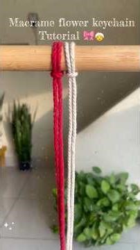 Macrame flower keychain tutorial 🤶🎀.#youtube #macrame #viral #shortvideo