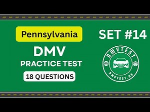 Pennsylvania DMV Practice Test 2025| 18 REAL TEST QUESTIONS SET #14| DMV Driving Test |DMV Test 2025