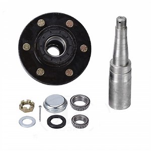 [Hot Item] 6000lbs 6-139.7 Hub Assembly Round Spindle Trailer Half Stub Axle for Farm Agricultural Livestock