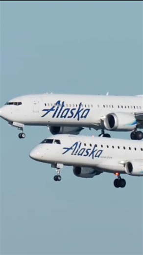 75K views · 1.1K reactions |  Two Alaska Airlines jets line up on parallel runways, flying incredibly close during approach.  Perfect timing and flawless coordination — a true Bay Area aviation moment! ✈️ Follow SF Flights for more rare approaches and close encounters at SFO. #aviationlovers #planespotting #alaskaairlines #parallellanding #closeapproach #flysfo #avgeek #rareaviation #fblifestyle #sfflights | SF.Flights | Facebook