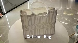 Custom Printed logo Travel Bag Plain Long Handle Cotton Printed Cute Canvas Tote Bag Sustainable Eco Friendly Shopping Bags