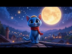 El Gato Azul: La Aventura Mágica en el Tejado (Canción Infantil Animada)