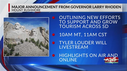 Major announcement expected from Governor Larry Rhoden