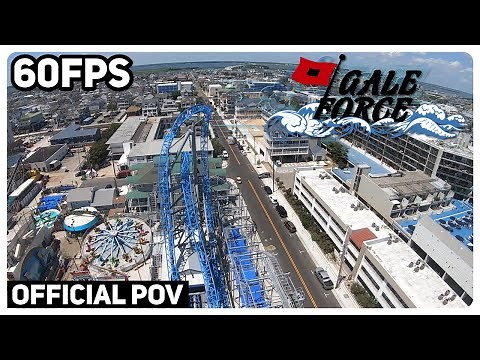 Official GaleForce front seat on-ride 1080p POV @60fps - Playland's Castaway Cove, Ocean City NJ