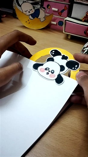 DIY Quick & Cute Bookmark 🔖#DIYBookmark #AestheticDIY #BookmarkDesign #ytshorts