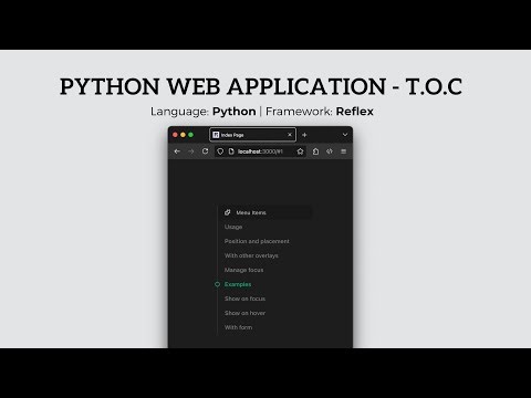 Animated Sidebar Menu - Reflex Tutorial