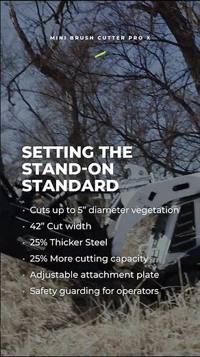 Stand-On Skid Steer Mini Brush Cutter Pro X