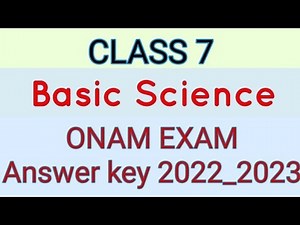 CLASS 7 Basic Science onam exam question paper and answer key.#class7_basicscience_onamexam_answerke