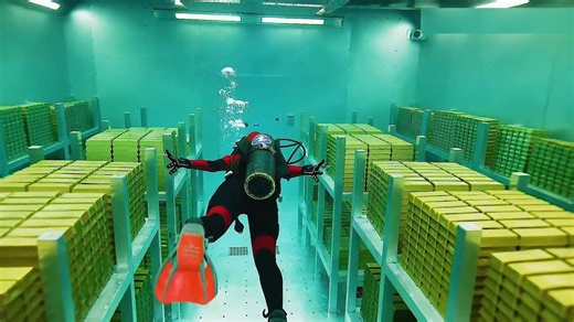 把金条用高温熔化，再倒进冷水里，竟然会变成金豆子！