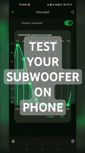 how to set-up wavelet app for low frequency BASS