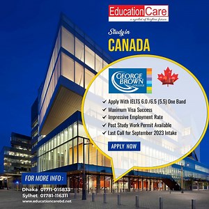 🎓🎓Study in Canada 🇨🇦🇨🇦 at George Brown College for the September 2023 intake. 🎯 Secure your seat for the September 2023 Intake. Last call for September 2023 intake. 👉 Free eligibility check for applying: https://rb.gy/9t0tsn 🎓🎓 George Brown College🏫🏫 is a public, fully accredited college of applied arts and technology with three campuses, namely Casa Loma Campus, St. James Campus, and Waterfront Campus. 🎯Why choose to study at George Brown College❓ 🍁 It has been ranked amongst top 