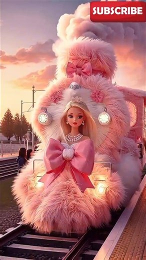 🎀Barbie Themed Train💖l Have A Beautiful Experience #barbie #train #shorts #viralshorts #cute #travel