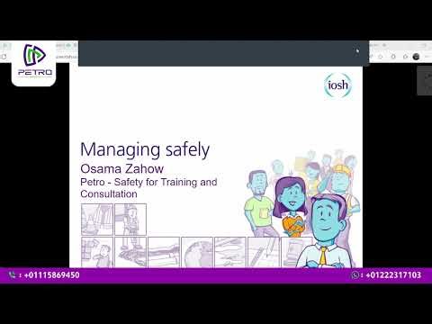 تجربة استثنائية مع كورس IOSH Managing Safely 💪