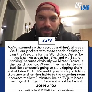 John Afoa describes the tension of the 2011 RWC final while watching from the stands... | RugbyPass