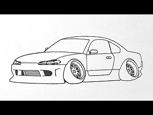 How to Draw a Nissan Silvia S15 FR Legends Inspired