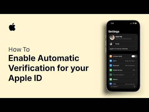 How to Enable Automatic Verification for your Apple ID
