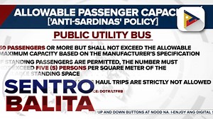#SentroBalita | LTFRB, nagpaalala sa PUV operators hinggil sa ‘anti-sardinas’ o anti-overloading policy | PTV