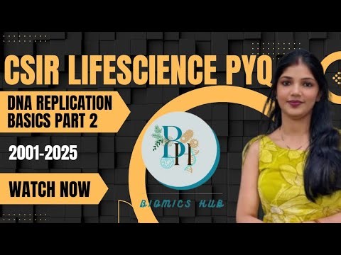 BASIC DNA REPLICATION PART 2 CSIR NET PYQ#BIOMICS HUB#Sonu Priya