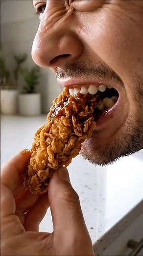Perfectly Crispy BBQ Chicken Tenders #cooking #foodasmr
