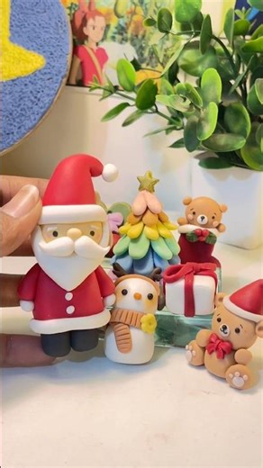 DIY Santa Claus 🎅 | Cold Porcelain Clay | Handmade Christmas Clay Art #Shorts