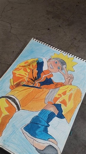 naruto drawing with oil pastel #trending #ytshorts #shorts #art