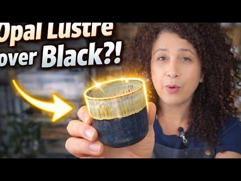 Opal Luster Over Black Engobe?! ✨ My Favorite Mayco Glaze Combo