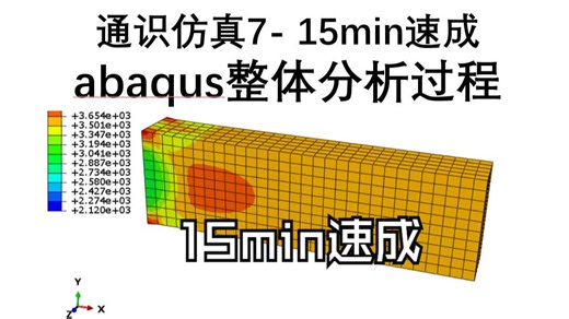 【通识仿真7】abaqus整体仿真过程_15min速成 | 入门教程 | 小白