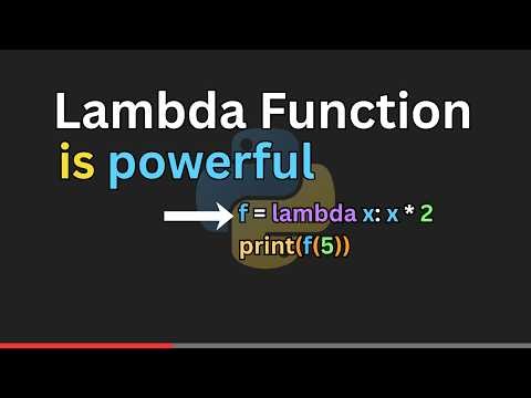 Lambda explained in Python for Beginners || Learn Python