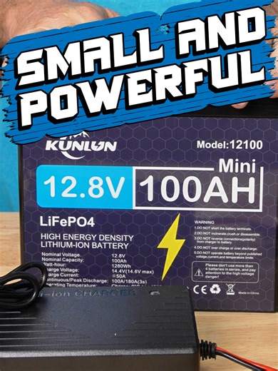KUNLUN 12V 100Ah LiFePO4 Battery Mini: Lightweight Power Upgrade